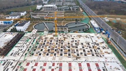 廬陽(yáng)經(jīng)開(kāi)區(qū)蔡田鋪污水處理廠三期項(xiàng)目今日復(fù)工